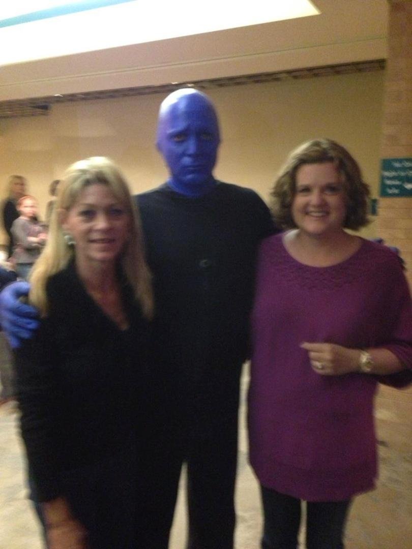 Vicki Fiveash and Kelly Wade at Blue Man Group Concert Friday night