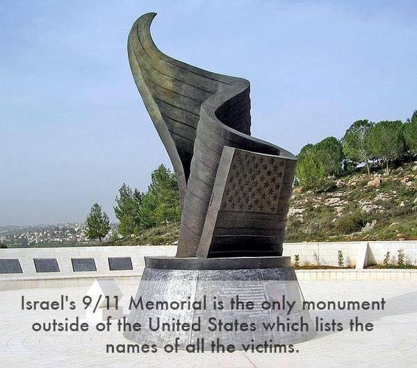 The only other monument for 9/11 from or in any other country I had ever heard of is the one currently standing in Israel.