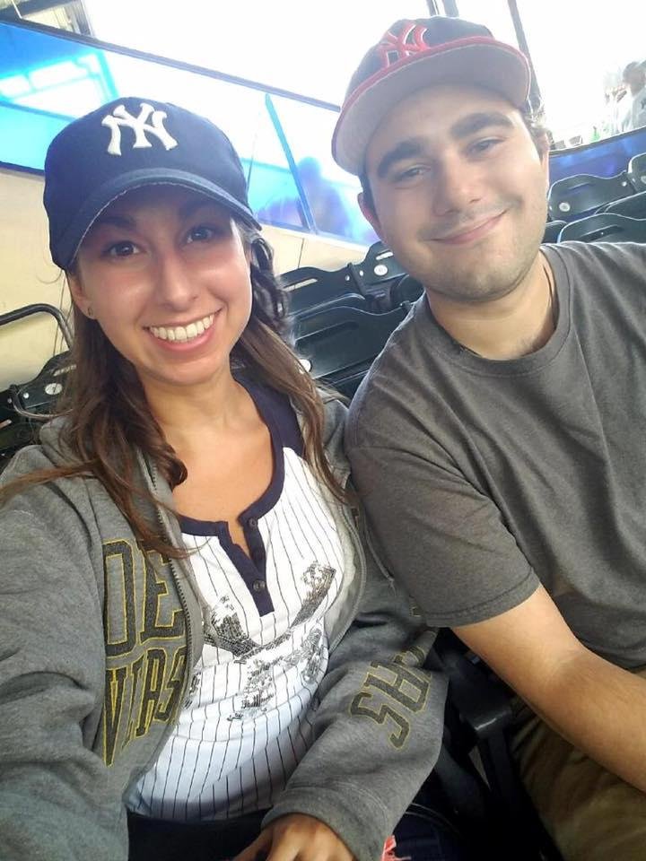 Tyler and Pamela at subway series last night.