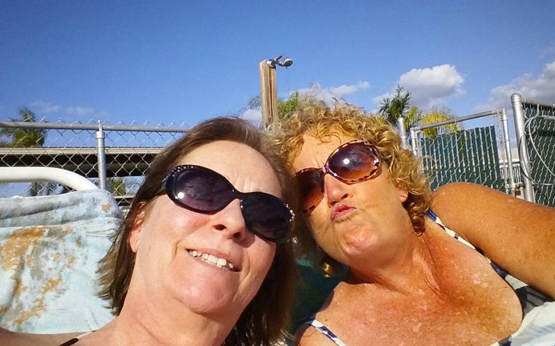 Vacationing in Florida. First full day. Pool time with BFF Debbie Folkers. Going to have a blast this week relaxing with lots of fun in the sun.