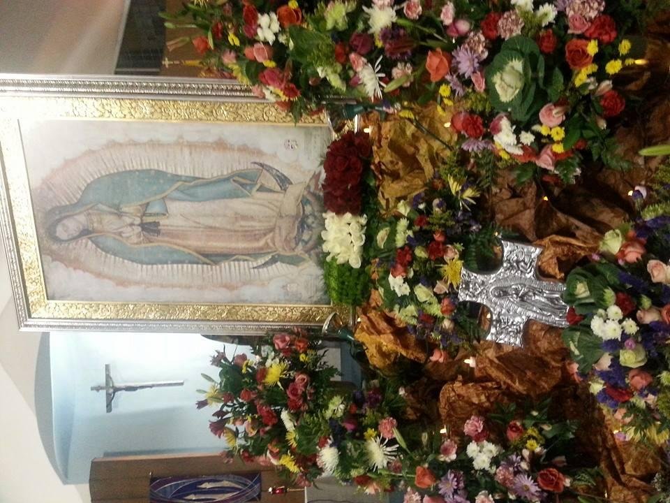 Retrato Oficial de la Virgen de Guadalupe Official Portrait of the Virgin of Guadalupe that was on display at St. Mary Church East Hartford, CT for the bilingual mass in Her honor on Dec. 12, 2013.