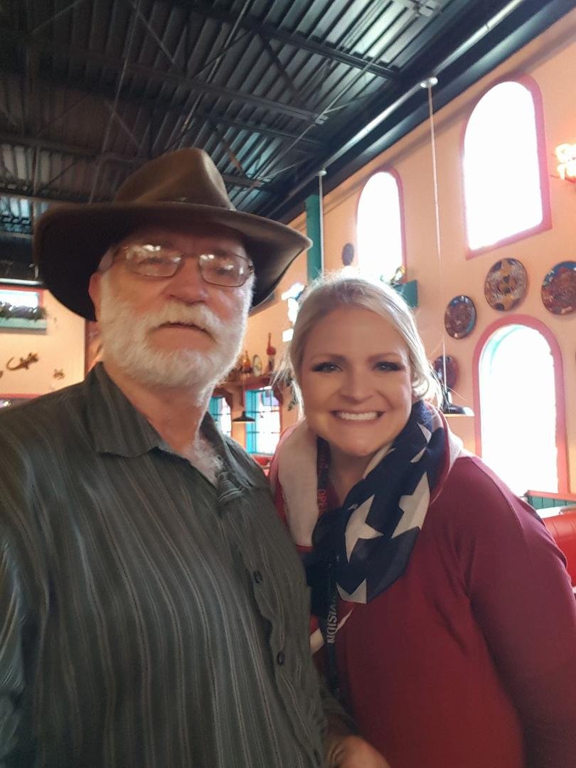 Look who I ran into at Rosa's in Lubbock Texas