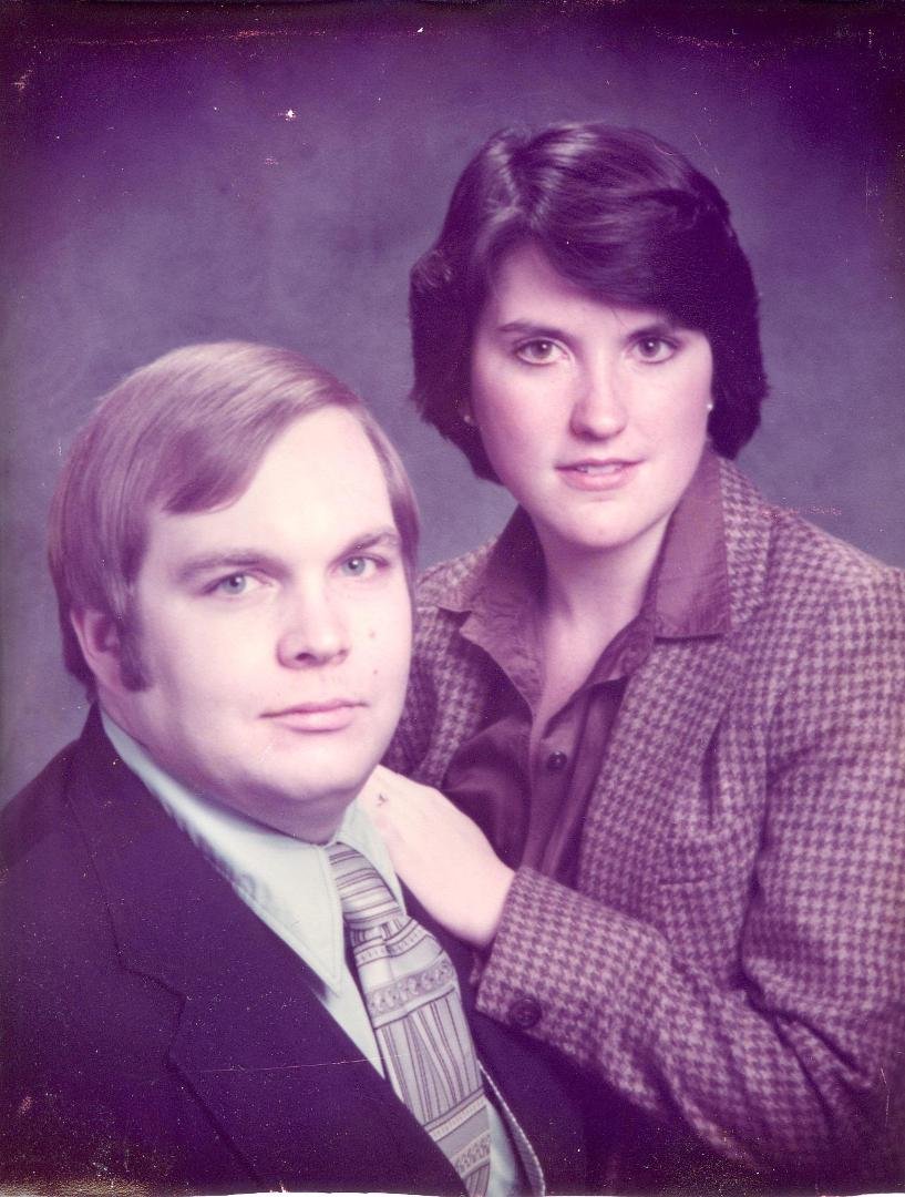 Our engagement picture from 1982. 3 kids, 4 states & 3 dogs later we are still together.