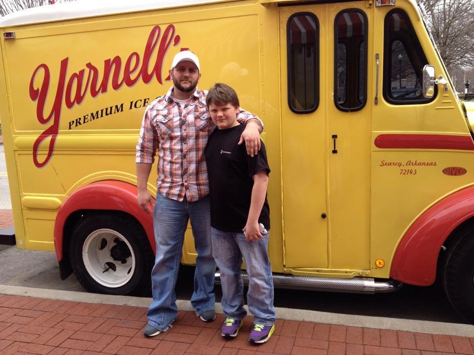 At Walmart museum ---Bentonville Arkansas--- with #1 son and grandson!