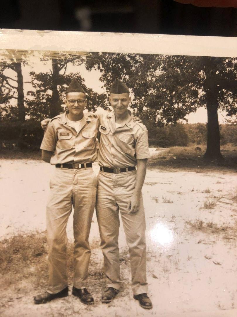My friend Clyde and me. Ft. Polk Louisiana 1970.