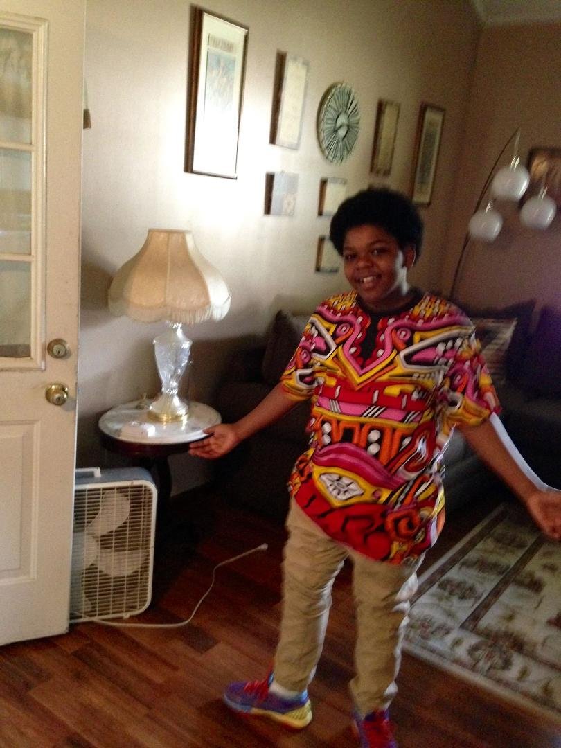 Happy Birthday to my grandson Nigel Jones 13 today! Love you much.