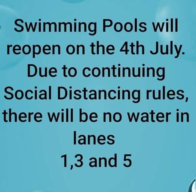 Swimming Pools WILL Reopen!!