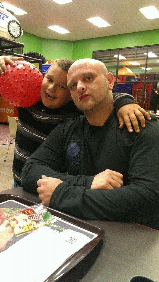 Aj and uncle Shawn at McDonald's