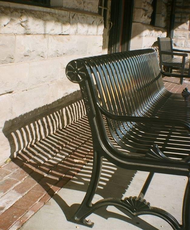 Bench at Kirkwood Amtrak station---captured on Kodak Portra 160 120 film respooled onto a 620 spool to fit a Kodak Brownie Hawkeye camera(November 2017)