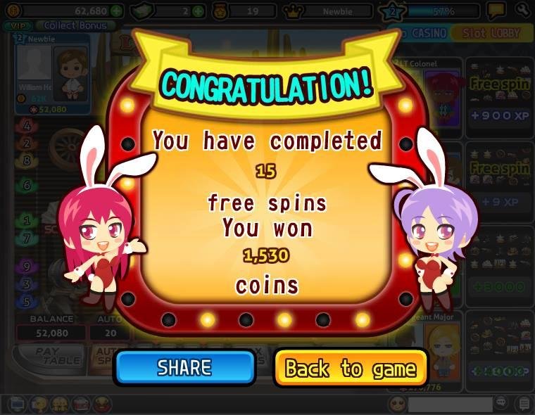William Hearn played the "Wild West" Free spin and won 1,530 coins in Let's Vegas! Come to join now!