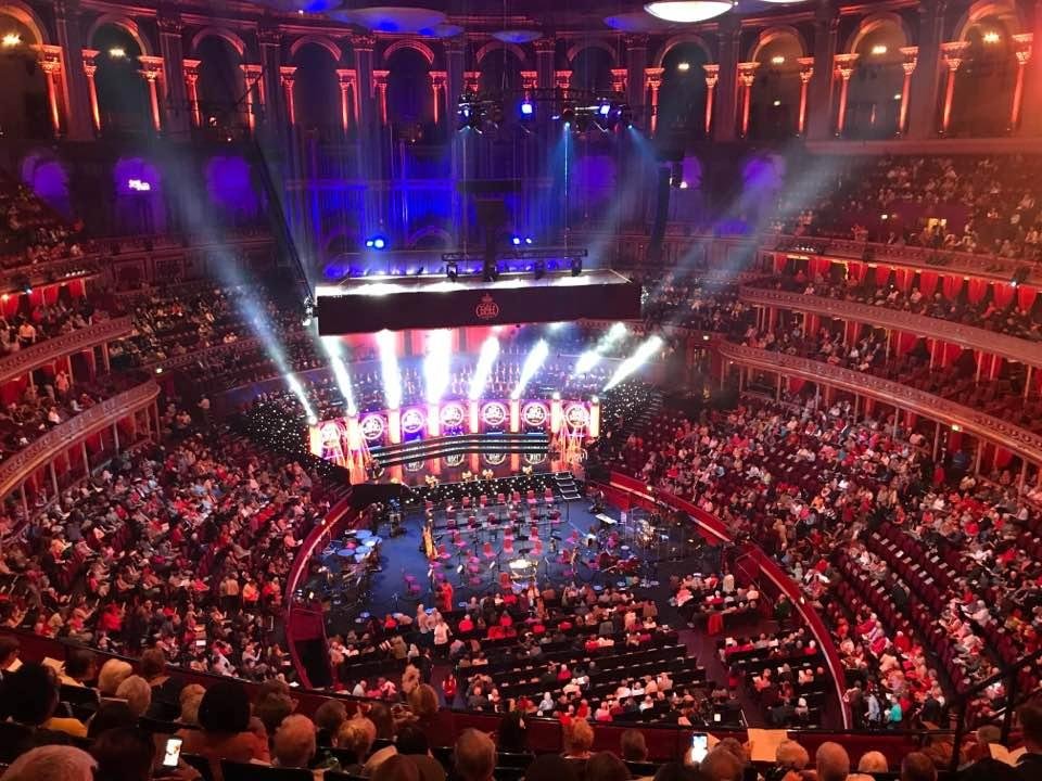 London, Day 4, evening. Royal Albert Hall for the taping of The Big Sing Christmas and New Year's TV shows. The "Big Sing" is part of the "Songs of Praise series, the longest running religious show on TV in the UK.