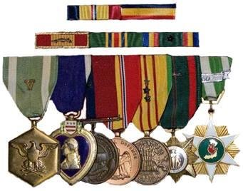The medals are in the correct order. " At the time they were put together."