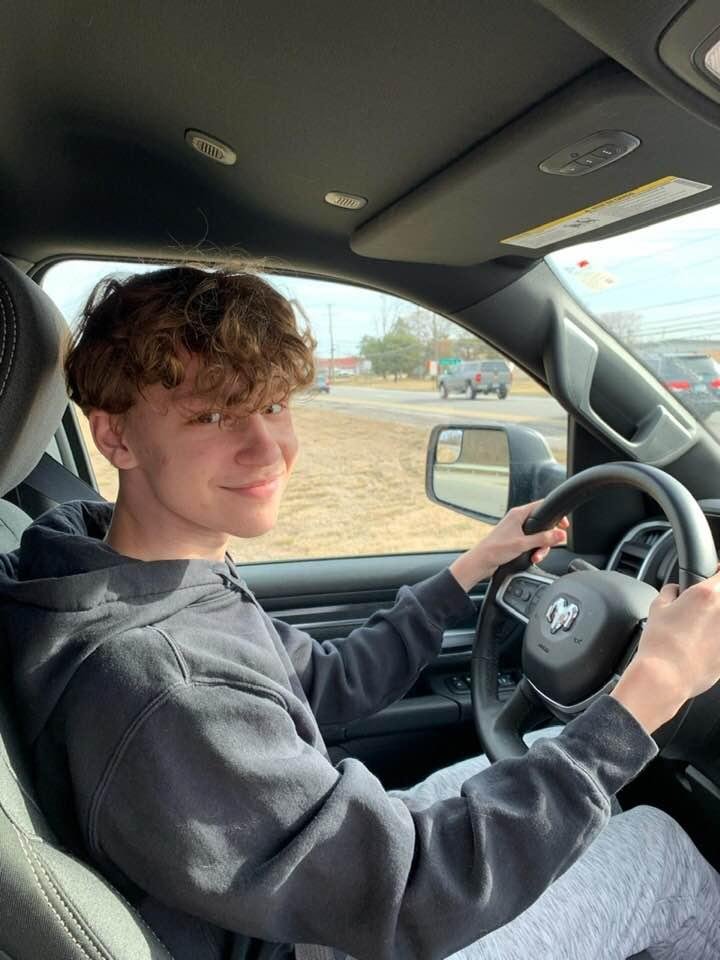My 3rd Grandson Carter, just got his driver’s permit! How can this be???? 😲❤️