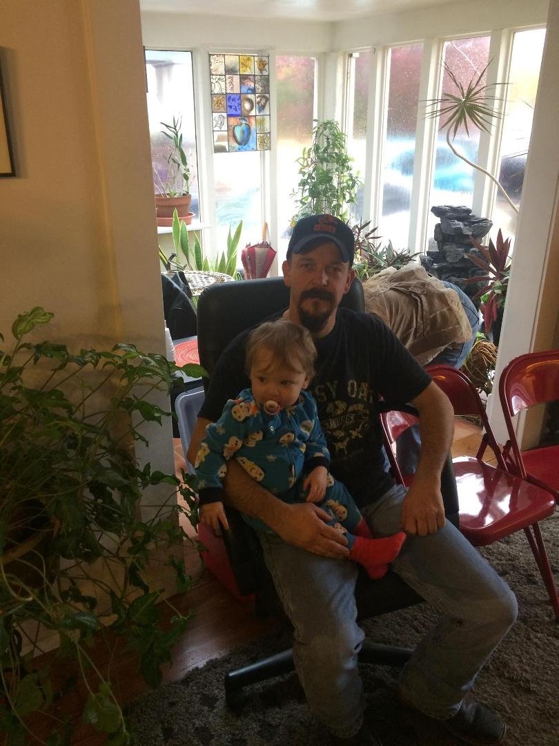 Cody Land and Abie at our Thanksgiving get together.