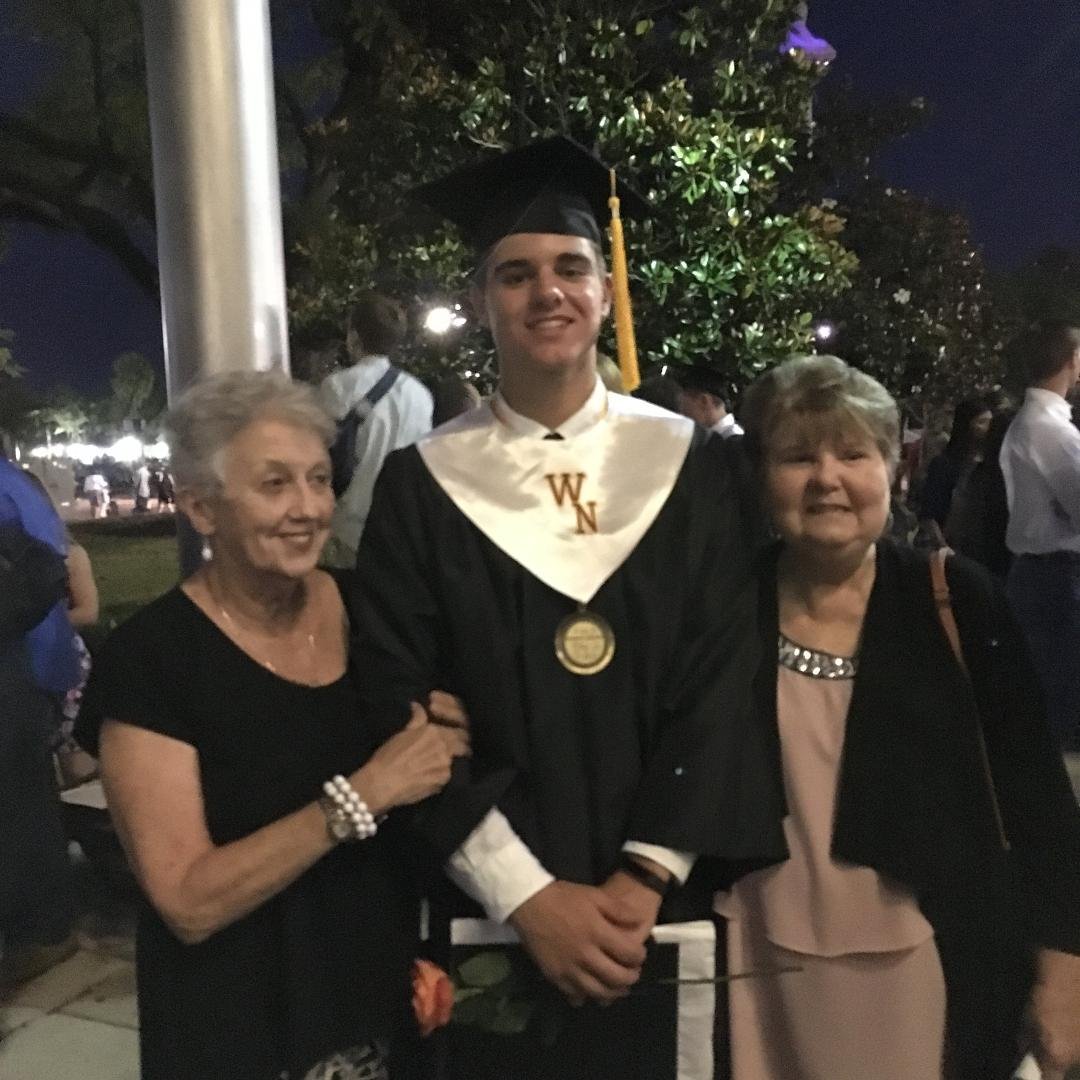 Congratulations to our Grandson on his High School Graduation! Well job done Jason!
With your two Grandmothers! We love you very much! 👨🎓💕🌹