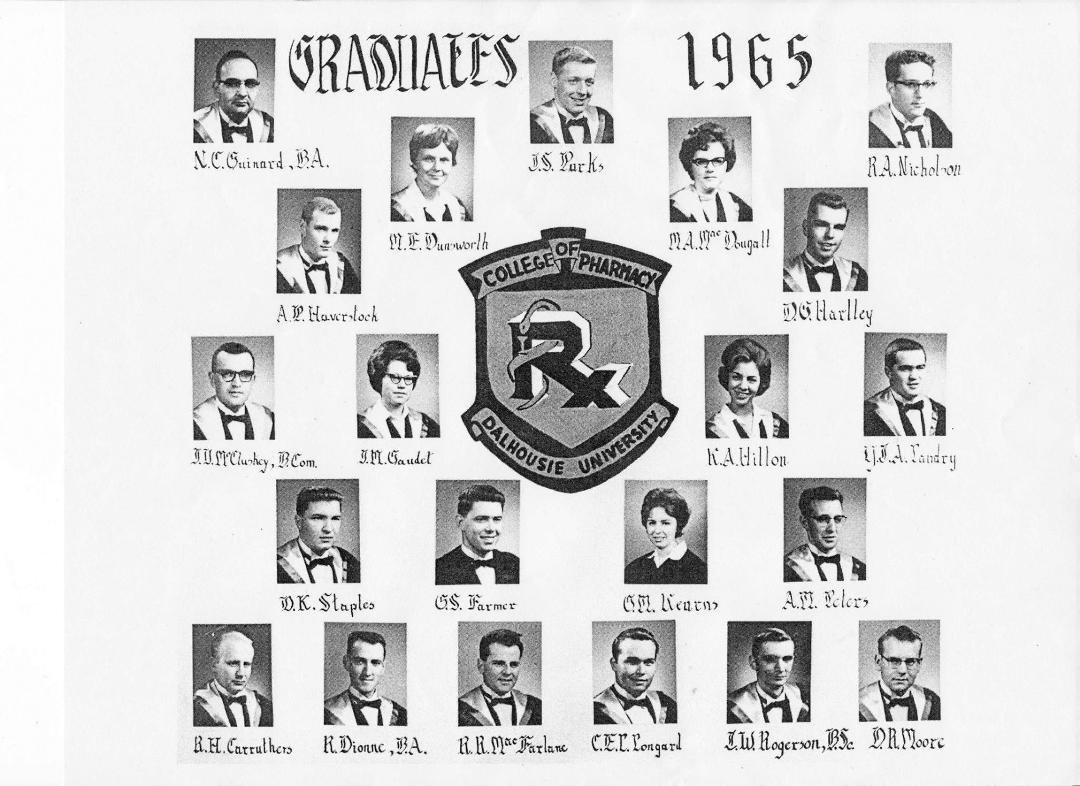 Just attended my 50th anniversary of Dalhousie Pharmacy graduation 1965. The time with 16 - 18 of our class of 25 was really special. Our tour of the College with Susan Mansour was amazing and we participated in placing the