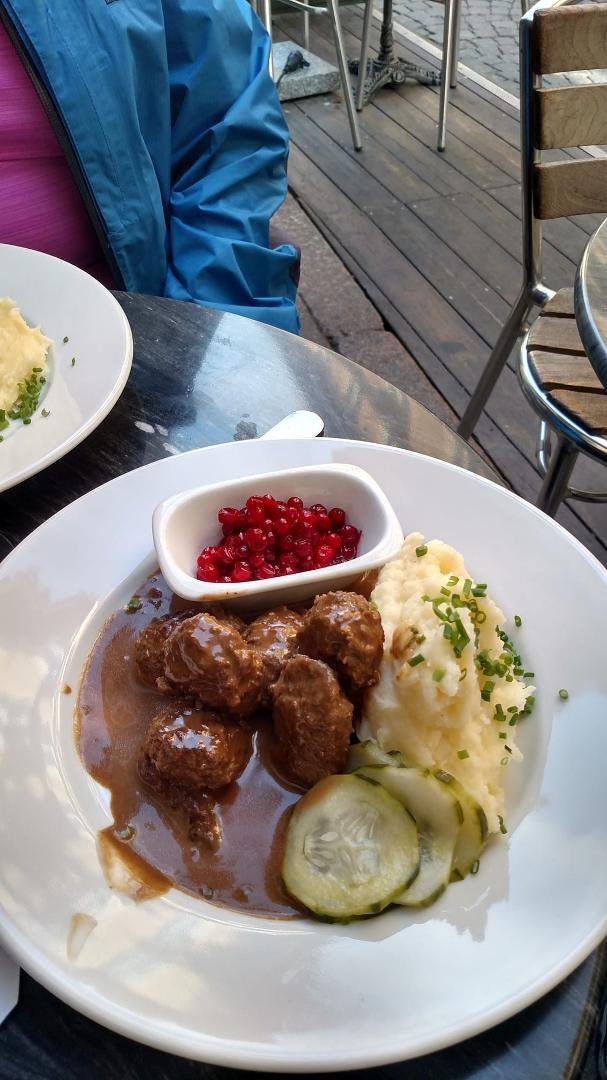 Sweedish meatballs in Sweden. No Sweedish fish yet