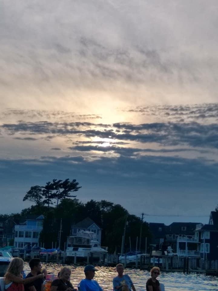 Sun beginning to set.