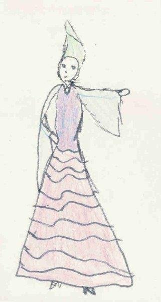 Olivia's design for a character in one of her stories