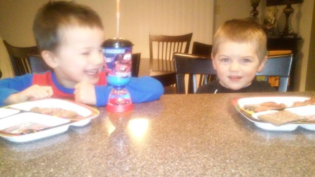 Pop-tarts and bacon for breakfast...delicious!
