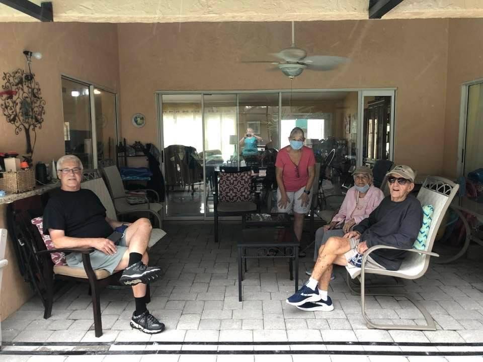 We brought the Grillo’s over to see the new patio.