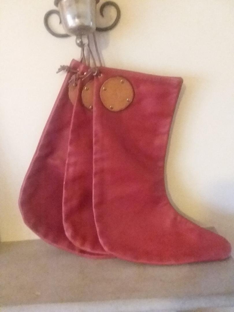 Tis the season.  Hand-made leather by craftsman/scholar/brother, Jon Murphy, maybe 20 years ago.  One per kid.