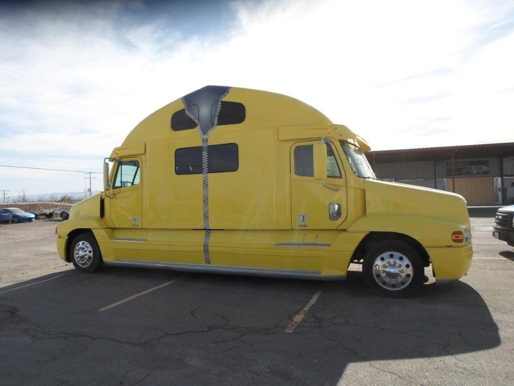 two ways to go down the highway, you choose. Unique body work with the comforts of a RV.