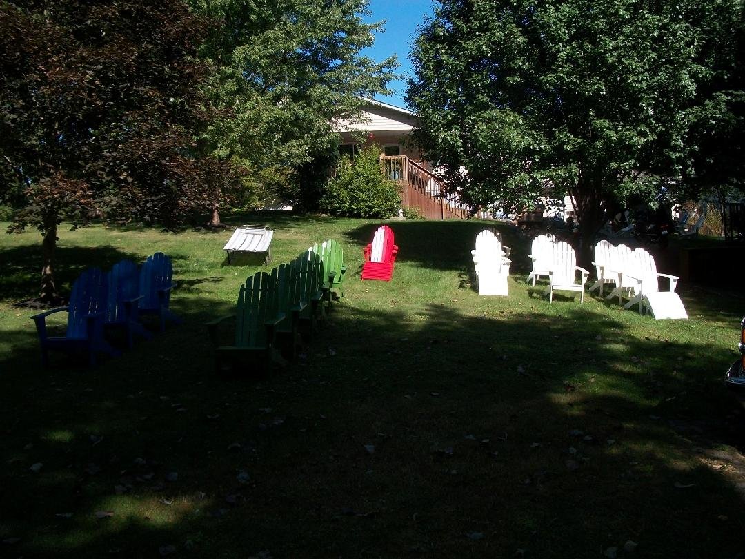 Have about 50 adarondack chairs for sale 20.00 each. Red,white,green and blue.
