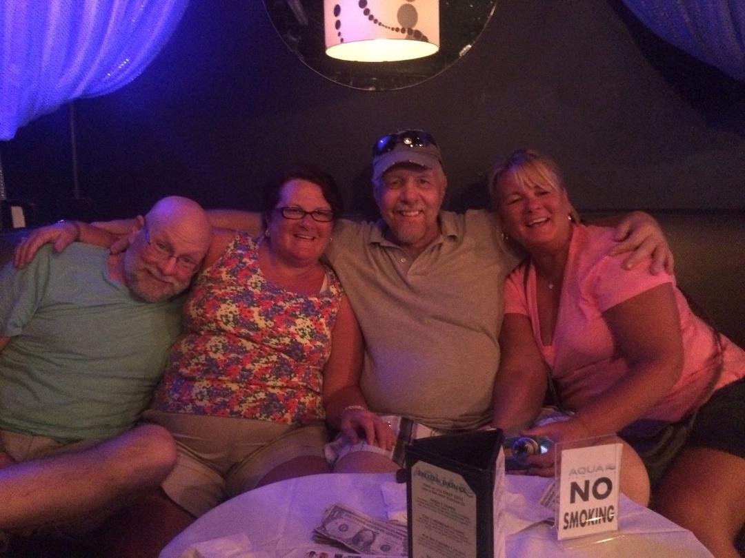 What a motley crew!! At the drag show!!!