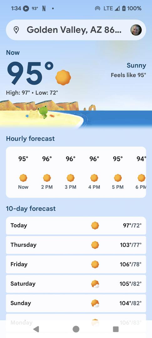 It's hot! But I am managing it okay so far. I do very little and most of what I do is after the sun goes down or in the morning before it gets too hot. Right now I'm putting black shades over some of the windows so the s
