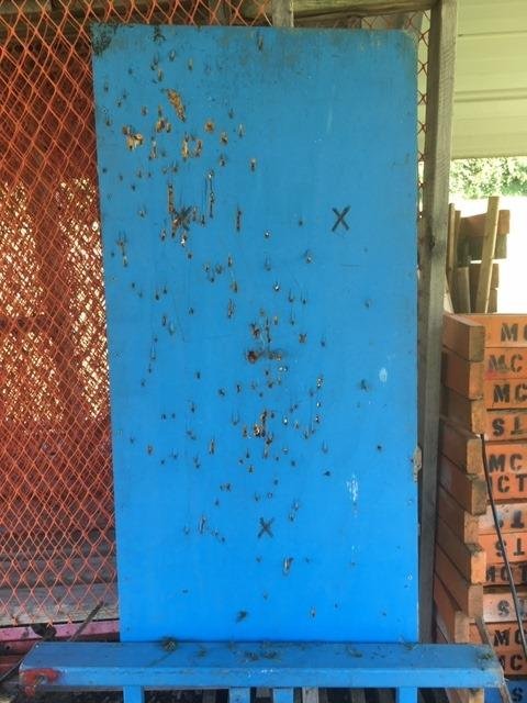Notes on range etiquette for today. If you find a 2'x6' wall section at the range, it is not a big target holder. It is called a Bianchi Barricade. It is a vision barrier we use in IDPA and USPSA. I have a lot of hard work