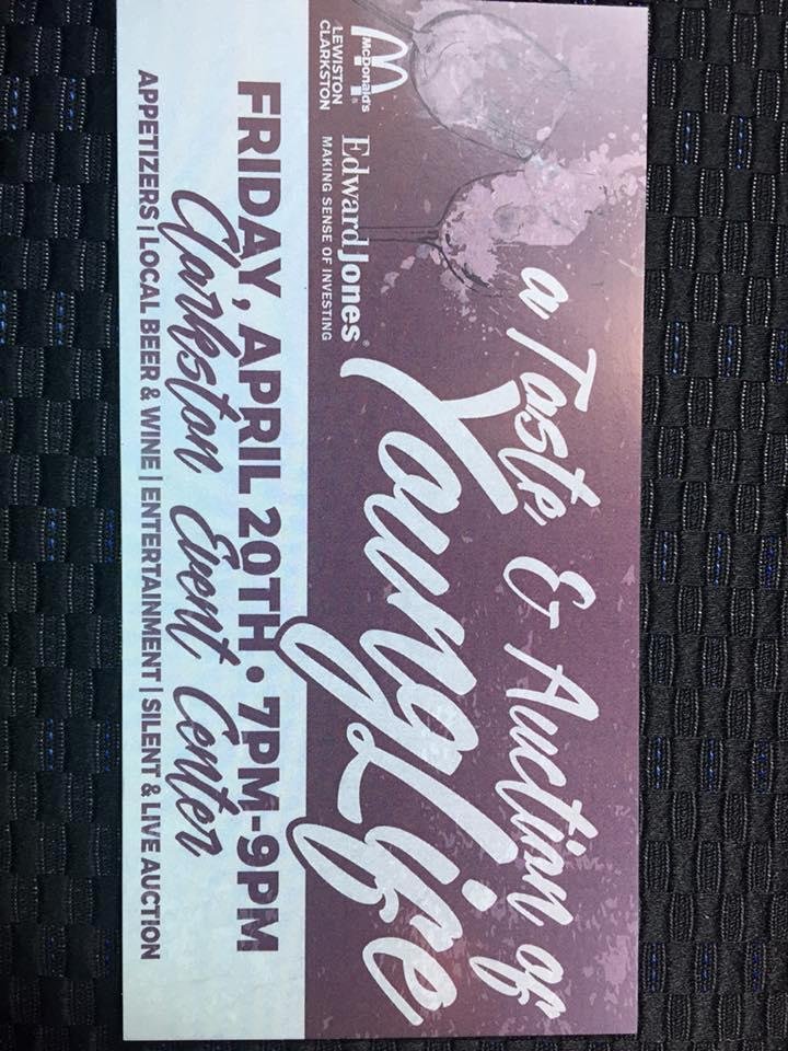 An Invitation to attend an upcoming young life event. Picture of the ticket below. Please consider attending. It’s going to be lots of fun for a great cause. Contact me if interested.
