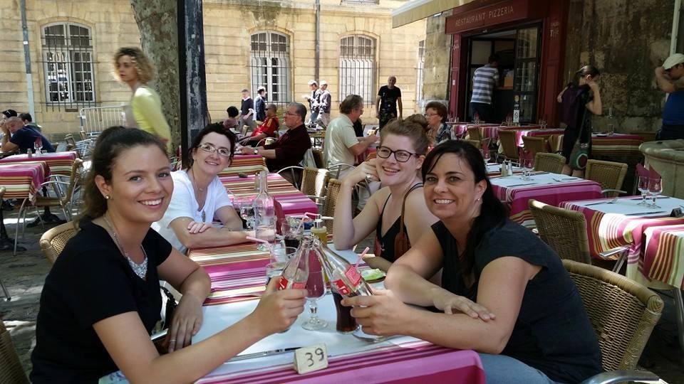 A cool group in a cool Aix-en-Provence place.
