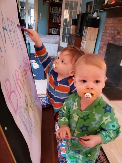 My grandsons 2nd birthday today. Sadly like everything else no party. Just dinner with pop-pop, mom and dad.