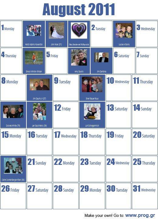 Thomas Daurio's album, My Calendar
