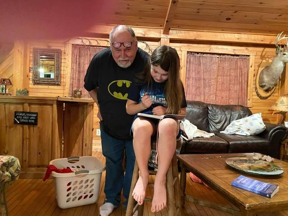Awesome time with my granddaughter at devotion time