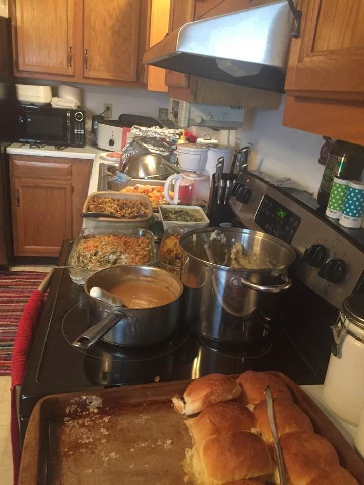 Thankful for a great dinner at Lorrie's new home