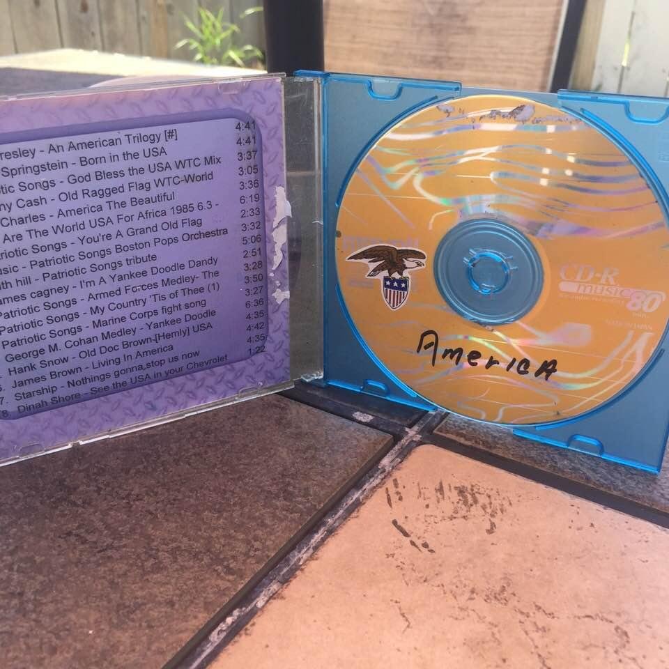 Years ago an old friend made this special gift for me. Every July 4th I dig it out , try to find a CD player and just sit back and enjoy! Missing you on 17th st Bob !