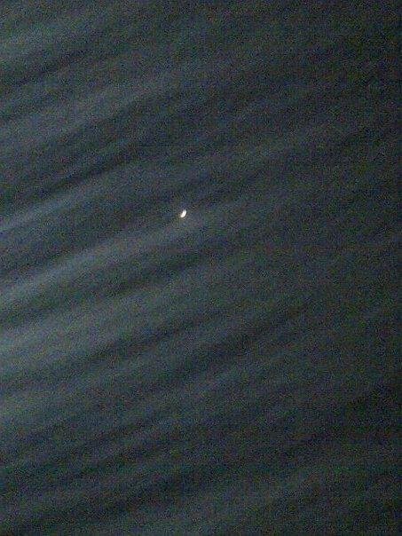 Blood moon through the fog 515 in morning.