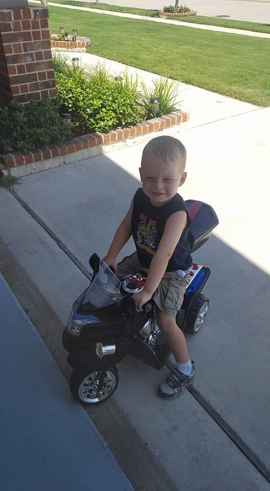 My great grandchild's first motorcycle.