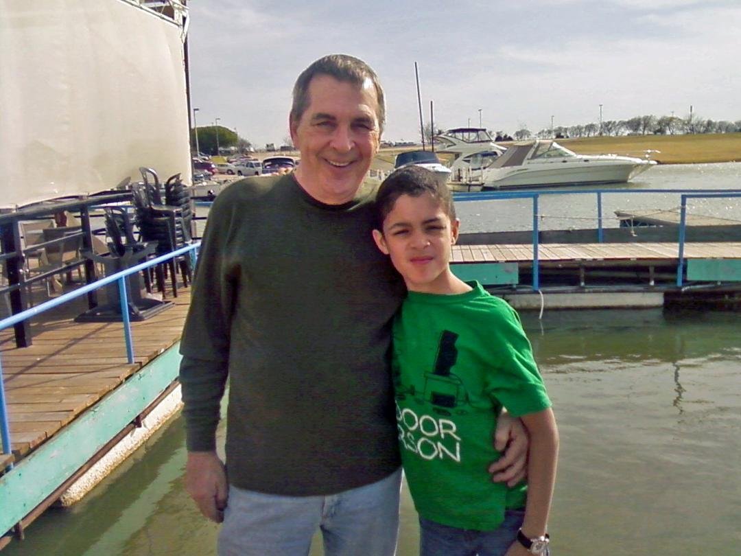 Simon and me, April, 2011