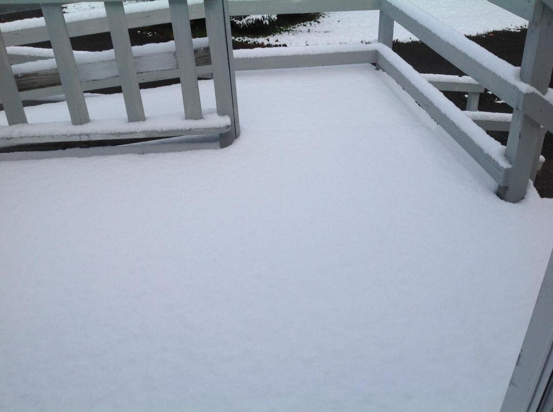 This is my front porch. Got to go find my snow shovel