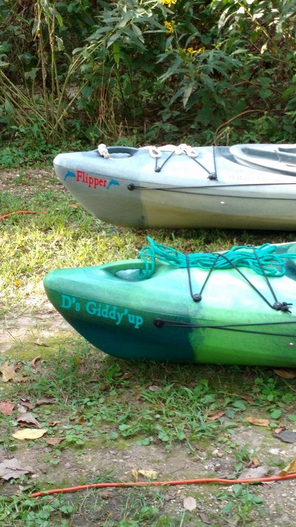 Our kayaks have names now.