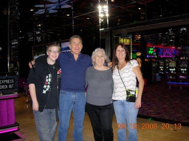 Aunt Jo and her son Tony, Daughter Sherri, and grandson Tony Jr. 10/08