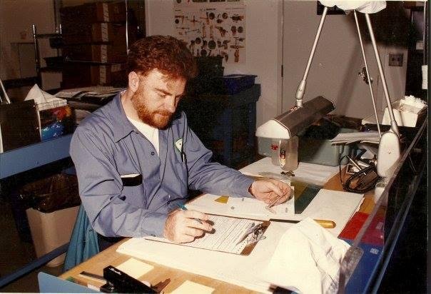 For Labor Day weekend, here's a pic of me on the job at Howmedica back in the 1990s.