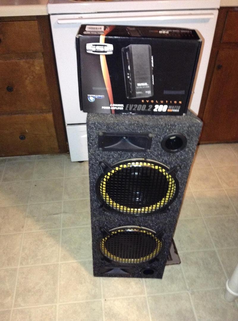 I have a set of 10 in. speakers and a evolution 2 channel power amplifier 200 watts manpower for 150.00 obo pm me