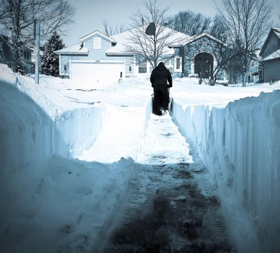 Thanks to all the well wishes. Finally made it out of the house. Be safe out there! #wevebeensnowed