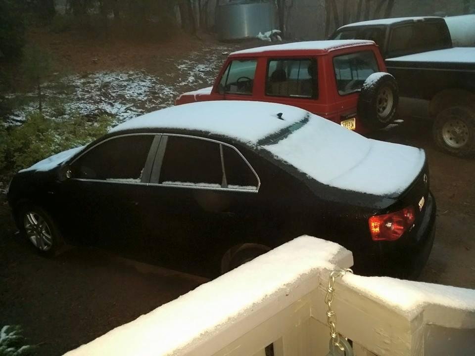 Here it is April 26 and we get this white stuff.