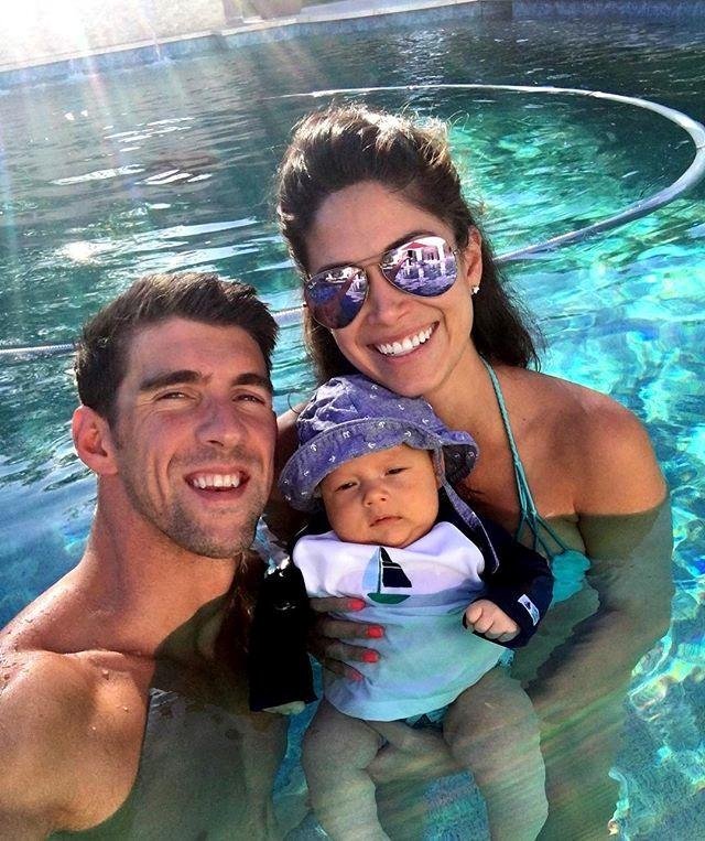 Michel Phelps Son (Boomer) and Fiancé