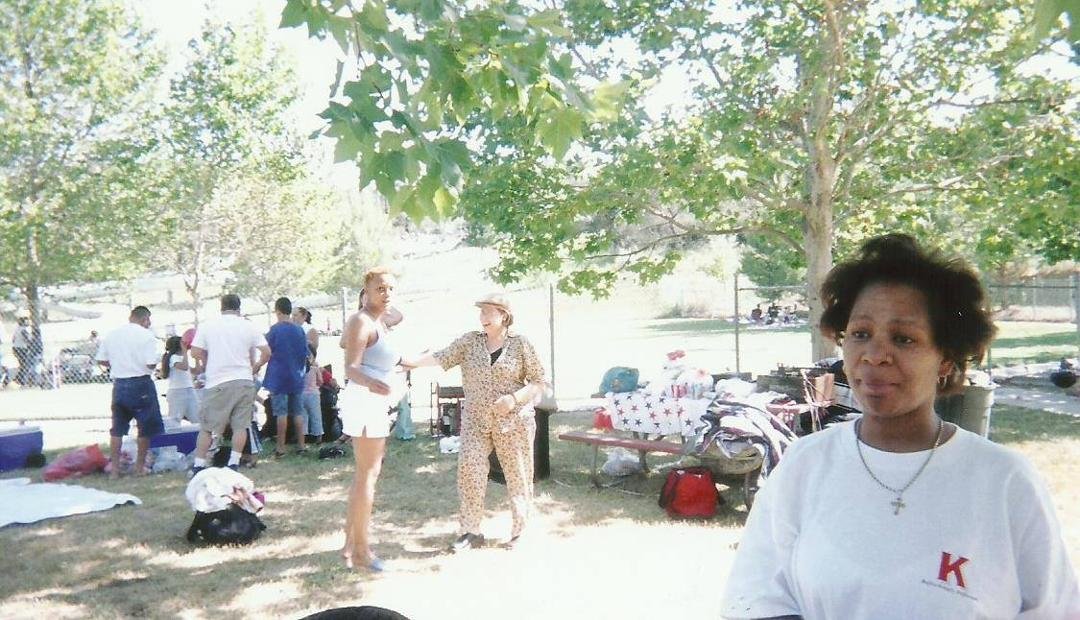 Throwback....My sister Cheryl and my Daughter Romia in the background!